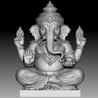 VICTORY Beige Marble Ganesha Statue Hindu Deity Sculpture, Custom Link for Jay