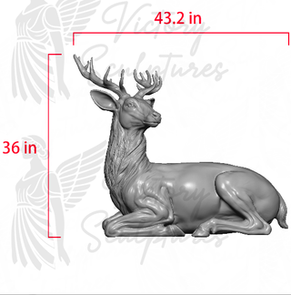 VICTORY Custom Bronze Resting Deer Sculpture – Balance Difference for Mike