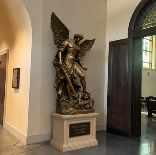 VICTORY Antique Bronze Archangel Michael Sculpture, Custom Link for Jim, VSB-74