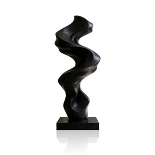 Victory Black bronze abstract spiral sculpture for luxury modern interior and outdoor garden