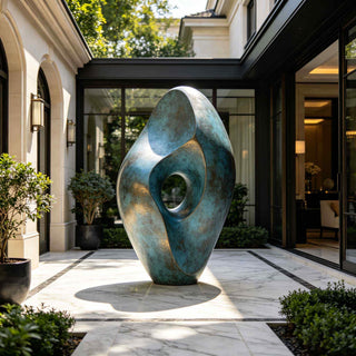 Handcrafted patina bronze abstract sculpture,  Luxury Outdoor Garden Decor for Villa & Hotel