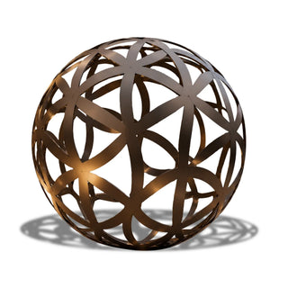 Contemporary bronze sphere outdoor sculpture for modern gardens resorts hotels plazas and architectural spaces