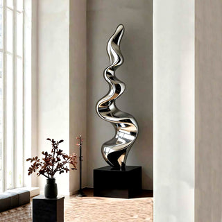 VICTORY VSS-04 Abstract stainless steel sculpture displayed in modern interior or corporate lobby design