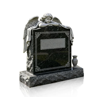 marble angel memorial headstone for cemetery decoration and eternal remembrance