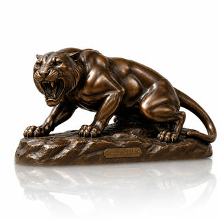 Outdoor bronze tiger garden statue designed for luxury estate entrance landscape and garden decoration