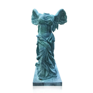 VICTORY VSB-89 Antique finish Greek goddess sculpture of Winged Victory for luxury garden spaces
