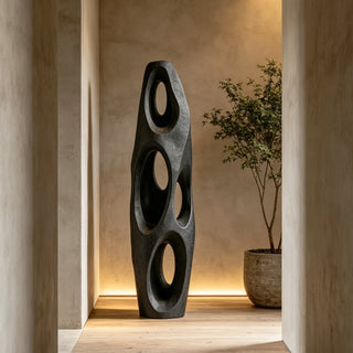 Victory Sculptures Black bronze hollow abstract sculpture for luxury modern interior decor