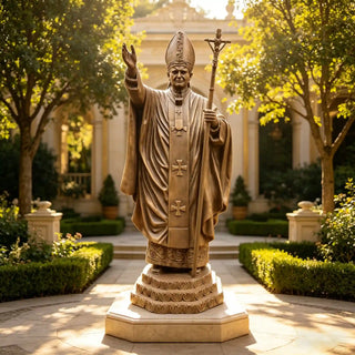 VICTORY VSB-88 bronze bishop sculpture, Sacred religious art bronze bishop statue for church
