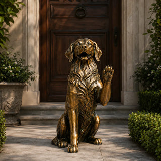 VICTORY bronze dog sculpture, a heartfelt pet memorial ornament for home interiors and commercial spaces