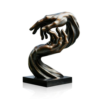 Victory Sculptures VSB-100 Bronze intertwined hands sculpture for office water feature art decor