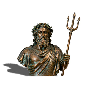 Bronze bust sculpture by VICTORY, Greek mythology sea god statue for classic hotel and home interior