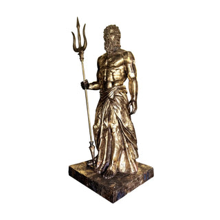 VICTORY Luxury bronze gilt Poseidon sculpture with classical Greek mythology VSB-77