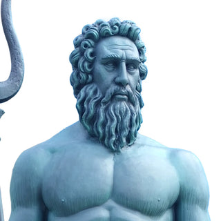 Classical bronze Poseidon statue for cultural venue, public space and museum, Outdoor plazas