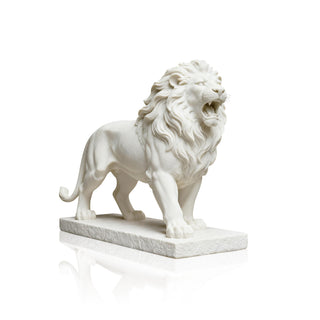 Marble lion statues for luxury estates, classical outdoor guardians sculptures for villa decor.