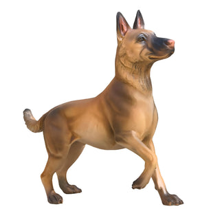 Realistic German Shepherd bronze finish dog statue for garden and outdoor decoration