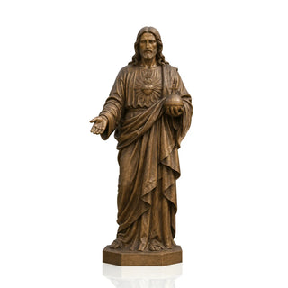 Life-size bronze Jesus Christ statue for church entrances and religious landscapes VSB-124.