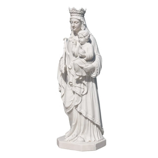 Hand-carved Madonna and Child marble sculpture with the Virgin Mary, Child Jesus for churches and chapels