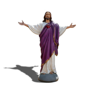 Christian fiberglass Jesus figure sculpture  for devotional spaces, altars, and religious environments