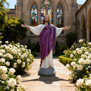 Fiberglass Jesus Christ sculpture for church interiors and sacred Christian décor, VSF-09.