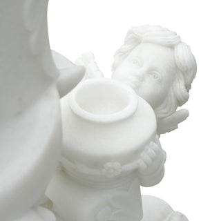 Elegant marble angel fountain for small garden, luxury patio and courtyard decor VSM-141