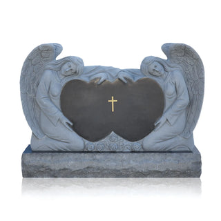 Hand-carved granite and marble headstone for grave tribute and remembrance VSM-134