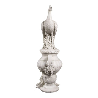 Elegant Luxury White Marble Peacock Statue Outdoor Decoration for Estate and Villa Garden VSM-118