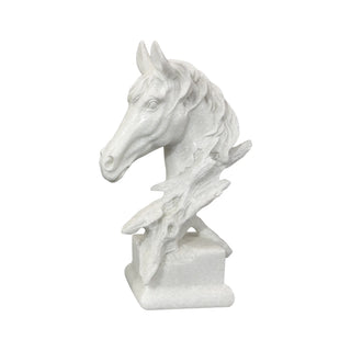 VICTORY Handcrafted marble horse head statue for contemporary office and modern home decor