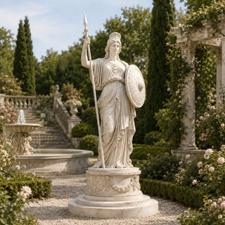 Classical marble Athena statue, ideal for luxury living room and hotel lobby, handcrafted VSM-08