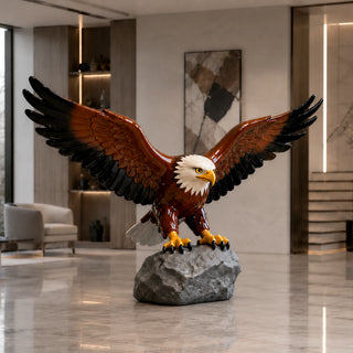 handcrafted fiberglass eagle sculpture for hotel lobby indoor decorative ornament VSF02