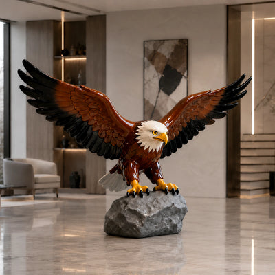 handcrafted fiberglass eagle sculpture for hotel lobby indoor decorative ornament VSF02