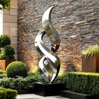 VICTORY VSS-06 Large stainless steel spiral sculpture perfect for outdoor garden art 