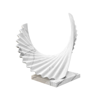 Hand-carved Carrara marble art sculpture for bookshelf and cabinet decor VSM-146