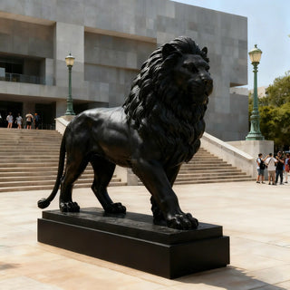 Fiberglass lion sculpture for villa entrances and luxury outdoor landscapes,commercial decor
