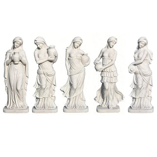 Classic white marble goddess sculpture in neoclassical style for luxury garden outdoor decor