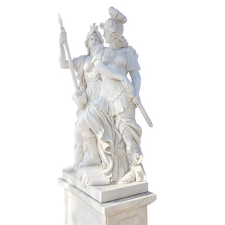 Elegant marble roman warrior goddess statue for estate and outdoor garden decor VSM-132