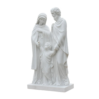 Life-size white marble Holy Family statue for church and garden decoration VSM-124