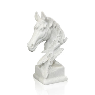 VICTORY Handcrafted marble horse head statue for contemporary office and modern home decor