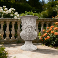 Luxury marble planter detailed mythological carvings for European gardens and classical outdoor.