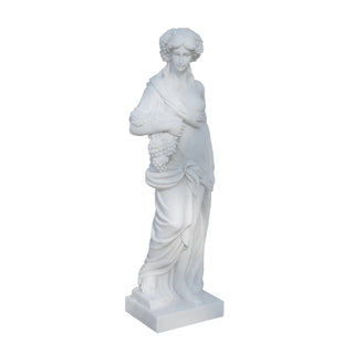 Hand carved marble harvest goddess statue inspired by classical Roman sculpture for garden