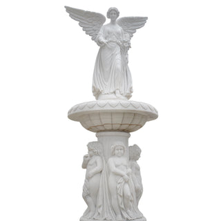 Hand-carved marble water fountain for outdoor courtyard and villa landscape VSM-138