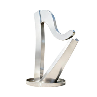 Contemporary stainless steel fountain ideal for art spaces, garden landscapes, hotel entrances 