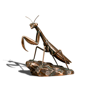 Bronze metal mantis sculpture, modern insect-themed decorative art for indoor or outdoor display VSB-23.