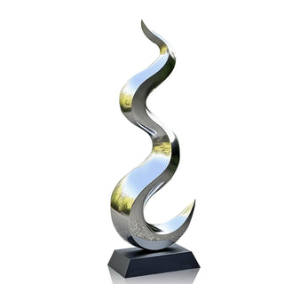 Large abstract stainless steel sculpture  perfect for an outdoor garden, plaza, living room.