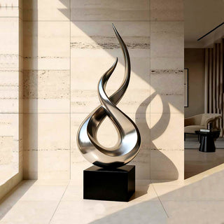 Abstract stainless steel sculpture for modern interior or corporate lobby decoration VSS-03