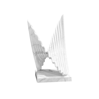 Hand-carved Carrara marble art sculpture for bookshelf and cabinet decor VSM-146