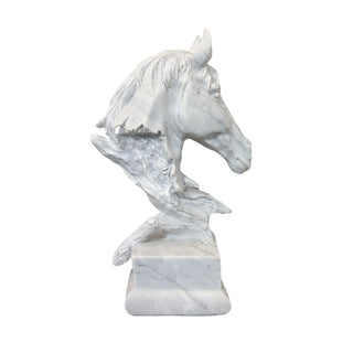 VICTORY Hand-carved marble abstract horse head sculpture for modern interior VSM-121