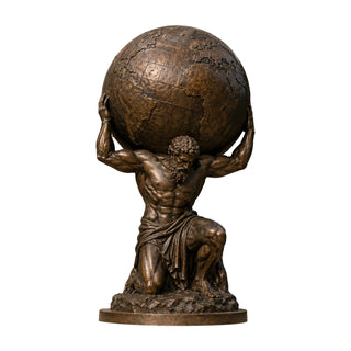Large bronze atlas sculpture inspired by classical mythology for luxury garden and villa design VSB-130.
