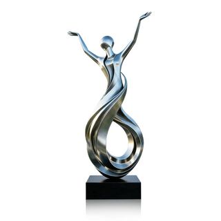 VSS-02 Modern Outdoor Stainless Steel Sculpture for Garden, Female Statue Artwork 