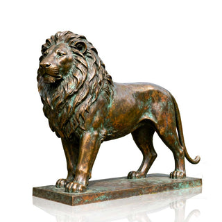 VICTORY Custom sitting bronze lion sculpture VSB-01 ,handcrafted bronze animal artwork for elegant exteriors