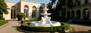 Outdoor classic marble fountain for garden and courtyard in the USA, handcrafted natural stone water feature